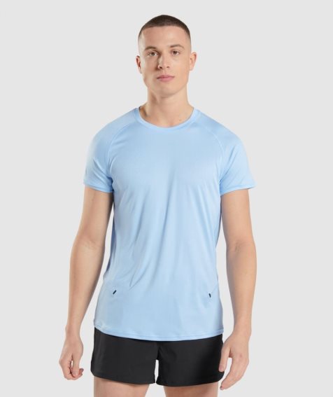 Men's Gymshark Speed Evolve T-Shirts Blue | CA 15A63N